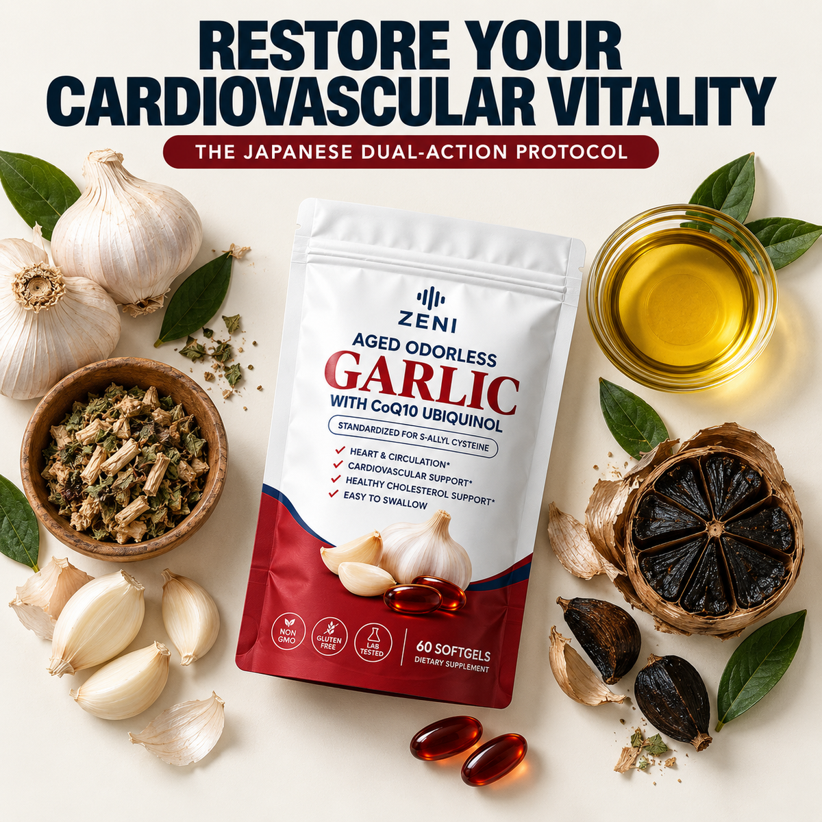 Japanese Heart Protocol (Aged Garlic + Ubiquinol)